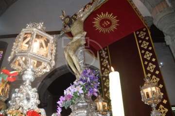Oficios religiosos del mediodía y procesión del Santo Cristo de Telde (Foto TA)
